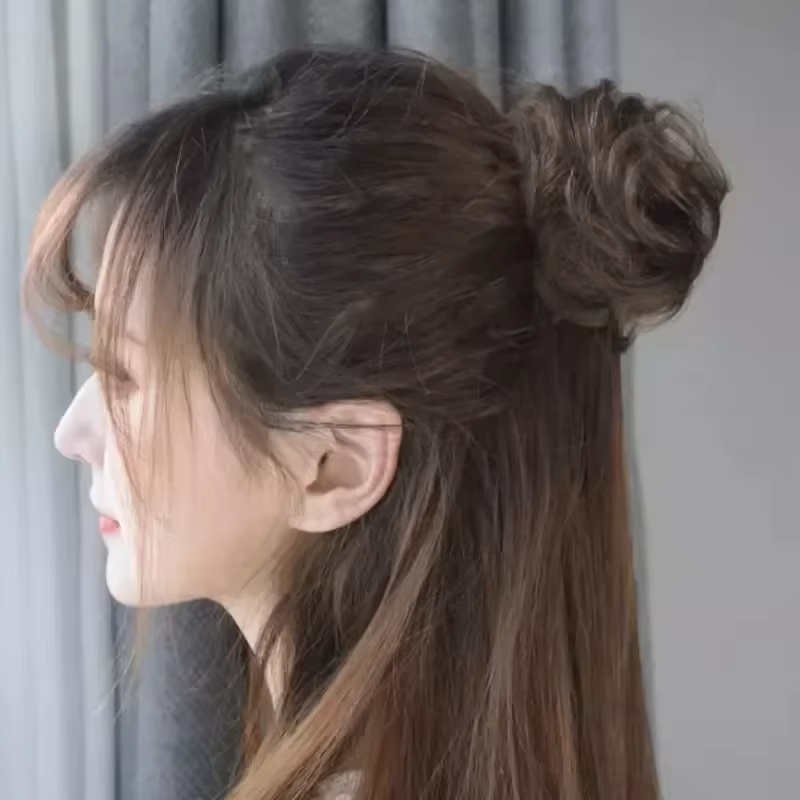 Pince à cheveux synthétique pour chignon pour femmes et filles