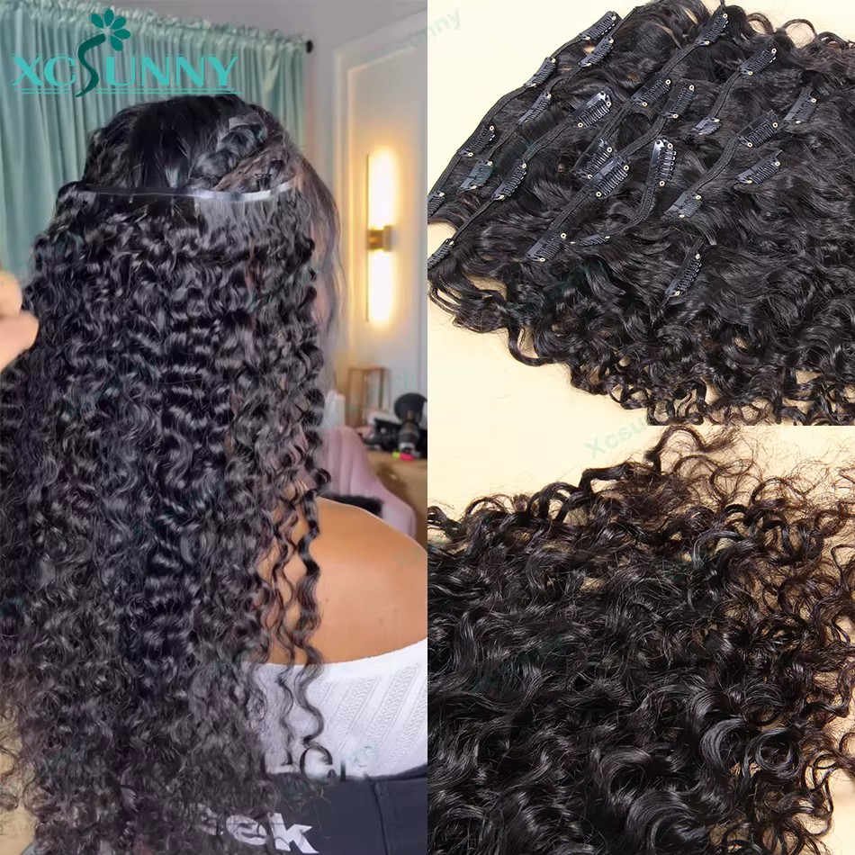 Clip en PU sans couture dans les Extensions de cheveux