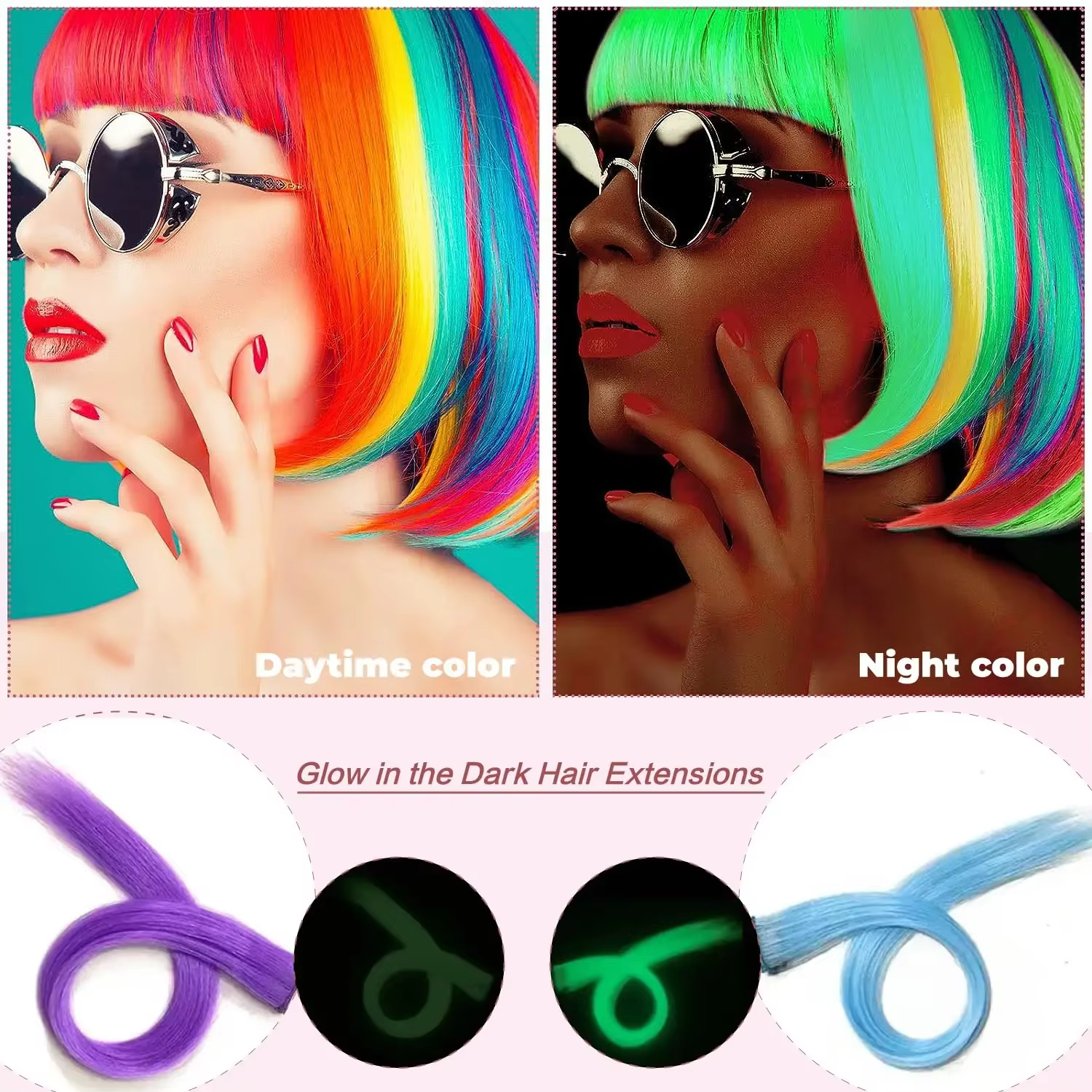 Extensions capillaires synthétiques lisses de 20 pouces