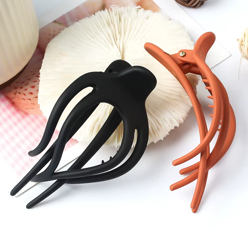 Femmes Grandes Pinces À Cheveux Pince Fleur Acrylique En Plastique Canard Griffe Barrette Filles Épingle