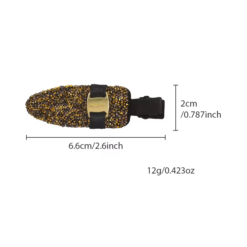 Pince à cheveux en strass ultra scintillante