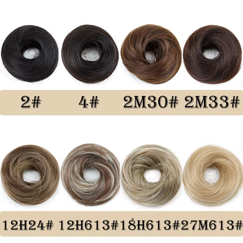 Chignon synthétique avec élastique pour femmes