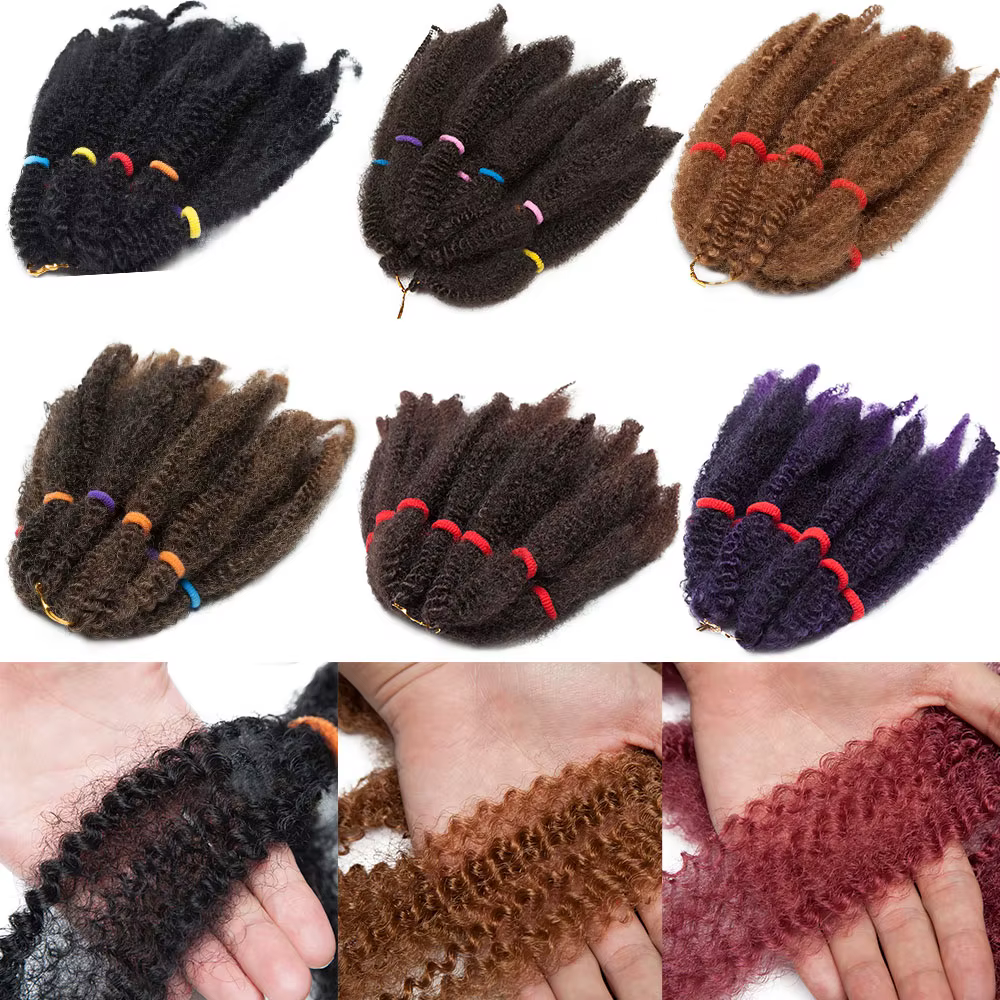 Afro crépus cheveux pré étiré