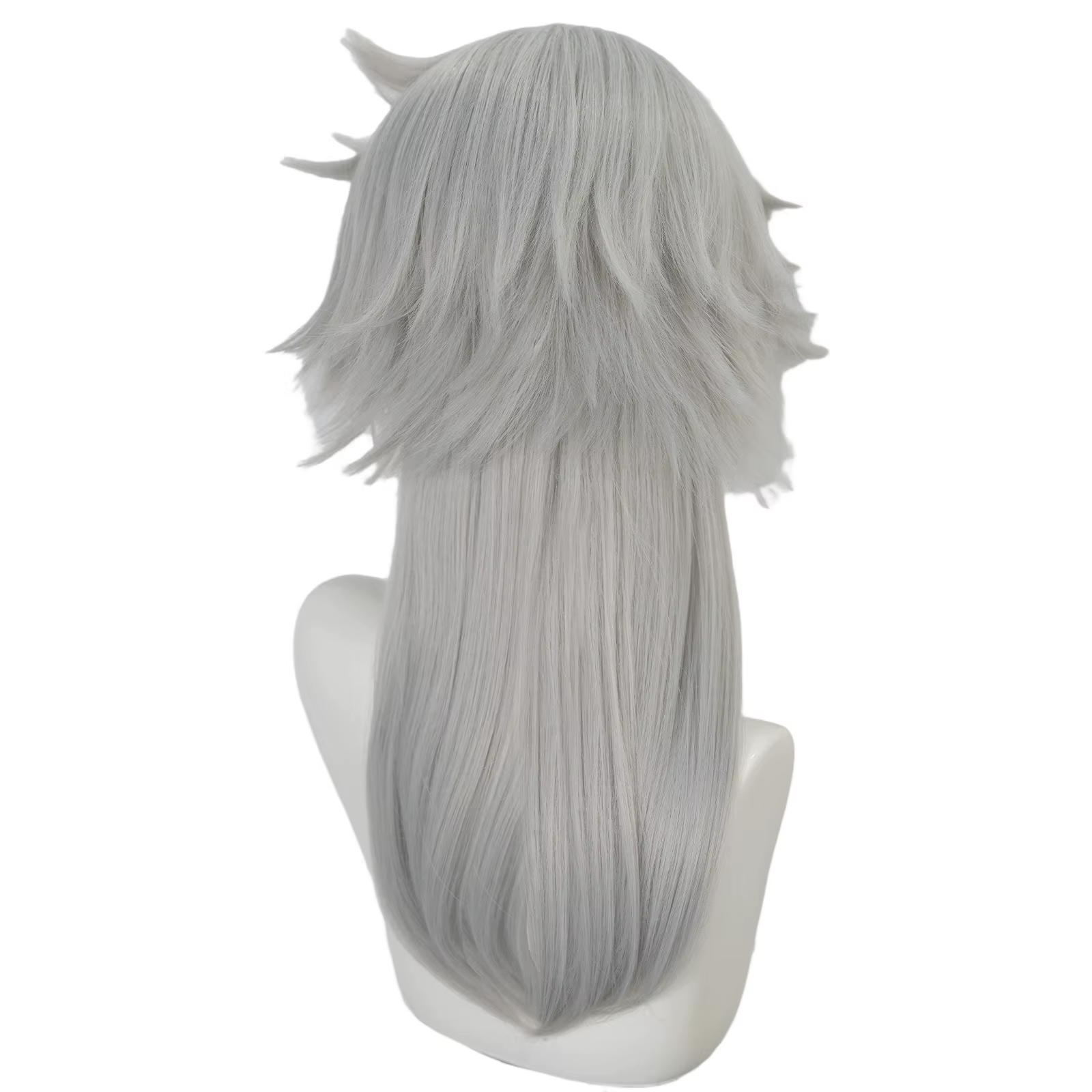 Seija Cosplay perruque Anime fille argent cheveux longs raides