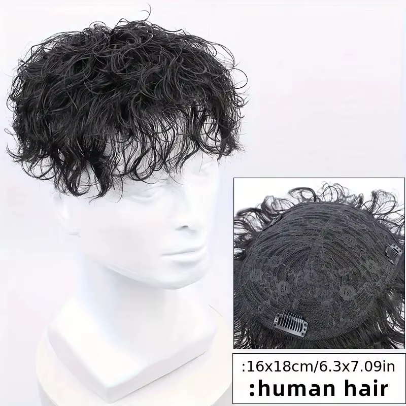Perruque de cheveux humains réaliste pour hommes