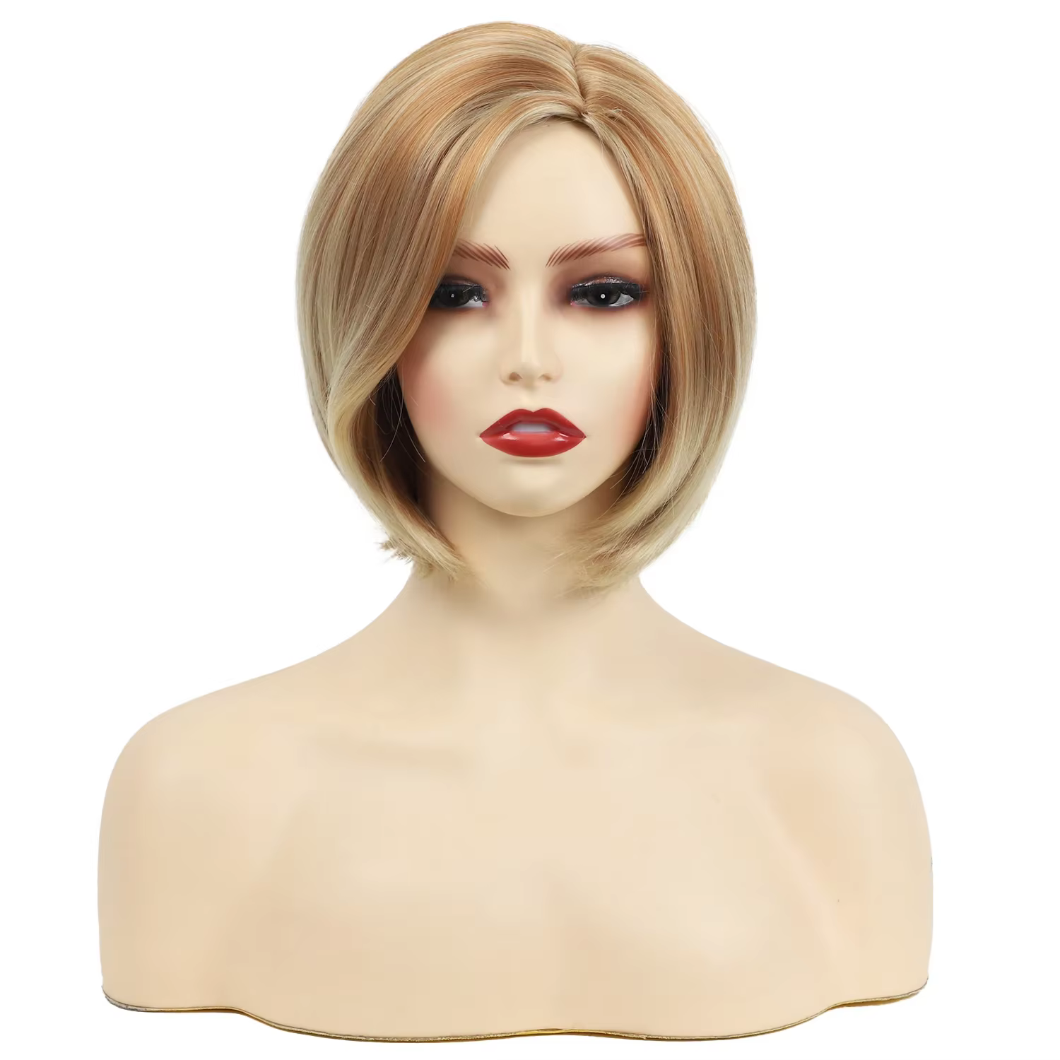 Perruque Bob courte brune naturelle pour femmes
