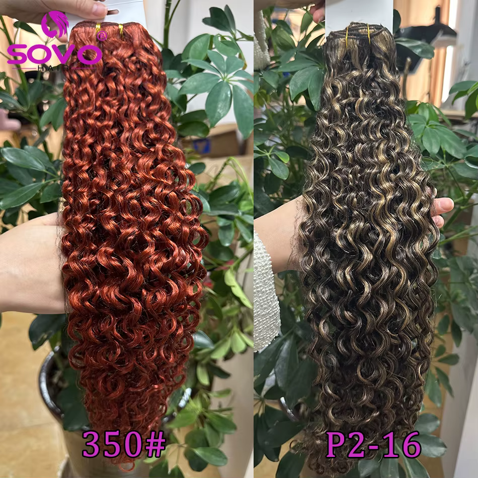 SOCalculator-Extensions de Cheveux Humains Ondulés Péruviens Naturels