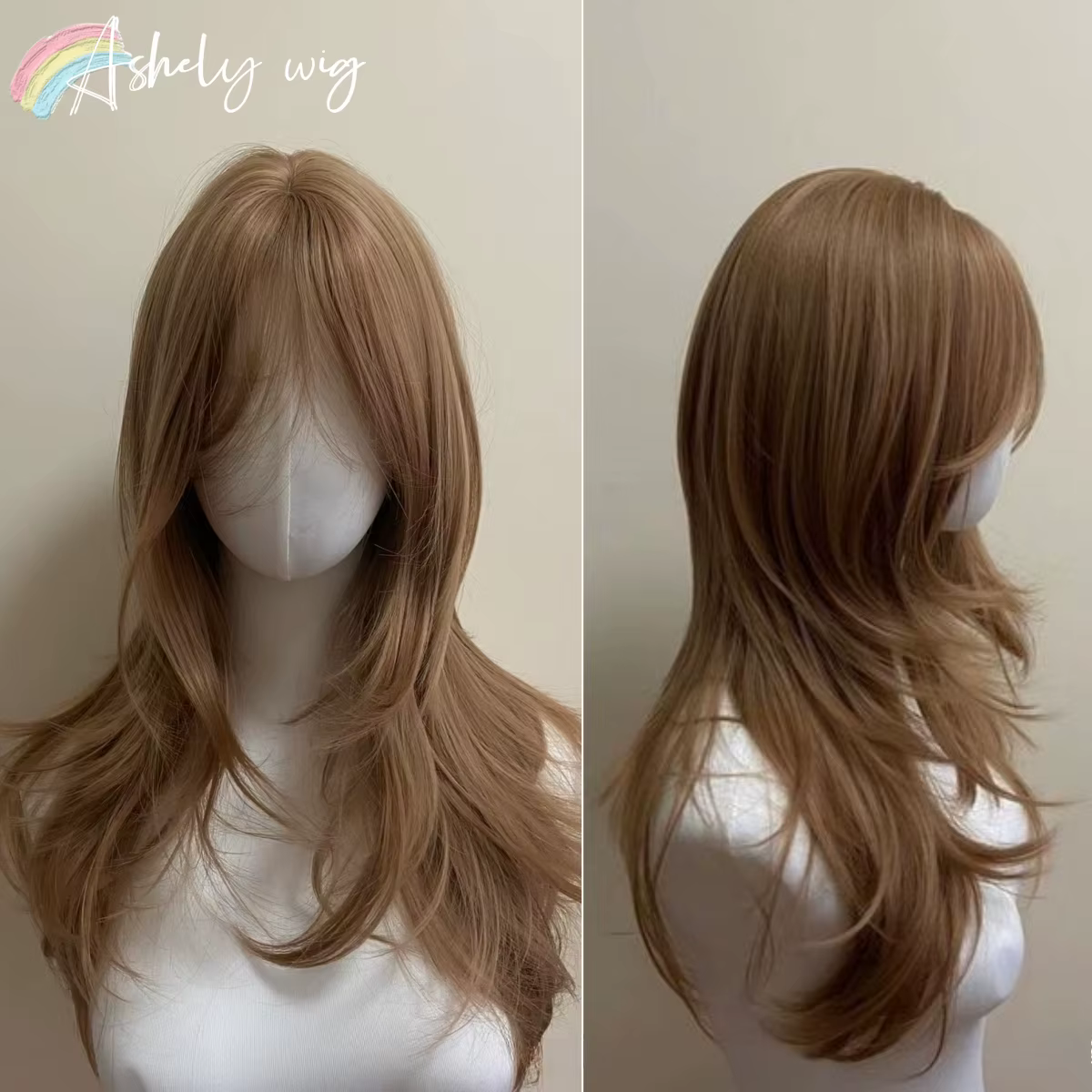 Perruque marron clair femme bandeau corps miel brun ondulé Rose filet à cheveux modèles en frange française haut niveau