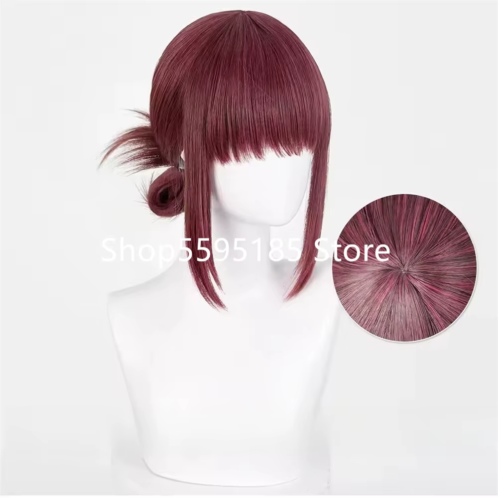 Perruque de cosplay Yamada Anime Rouge bordeaux pour femme
