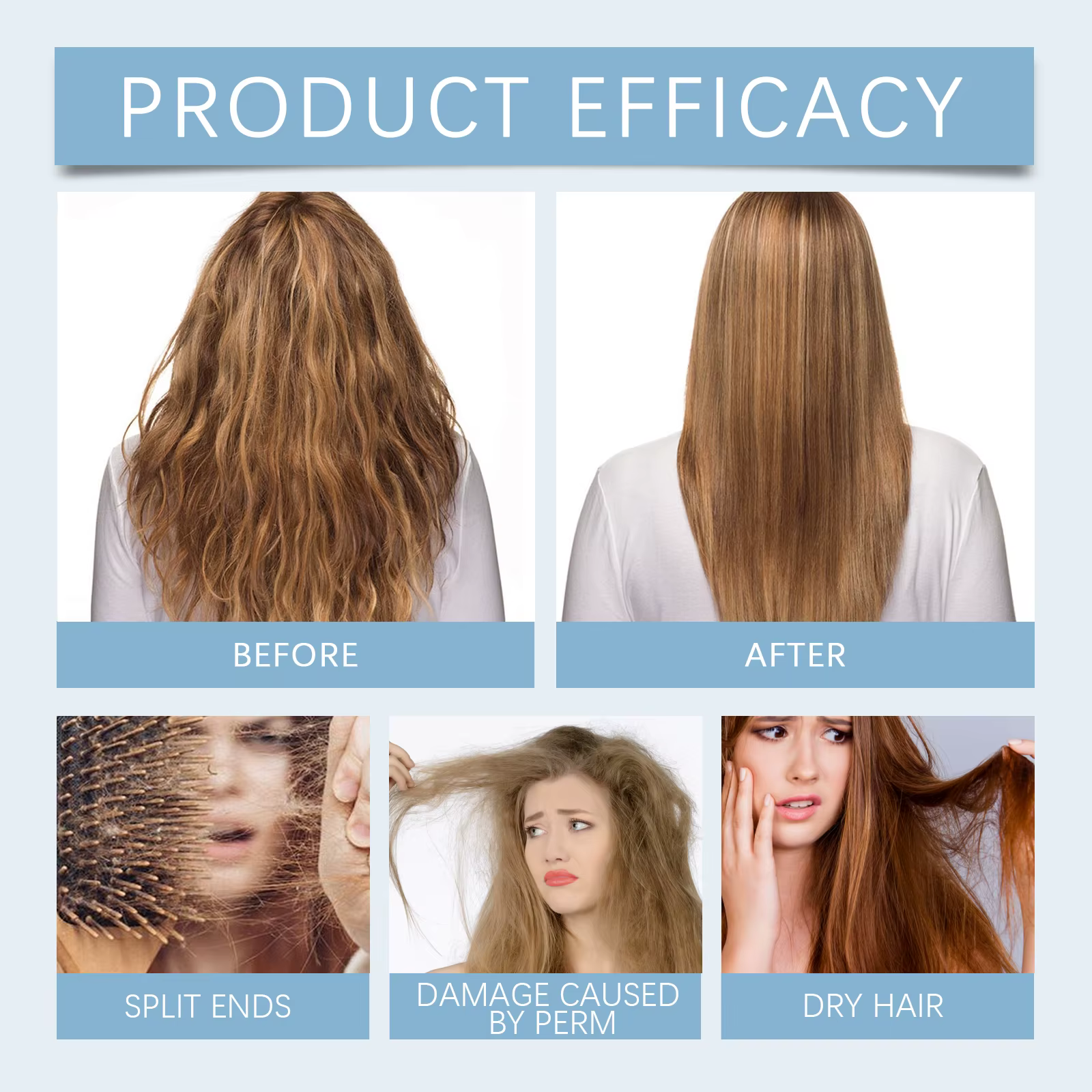 Crème revitalisante sans rinçage pour cheveux bouclés et secs