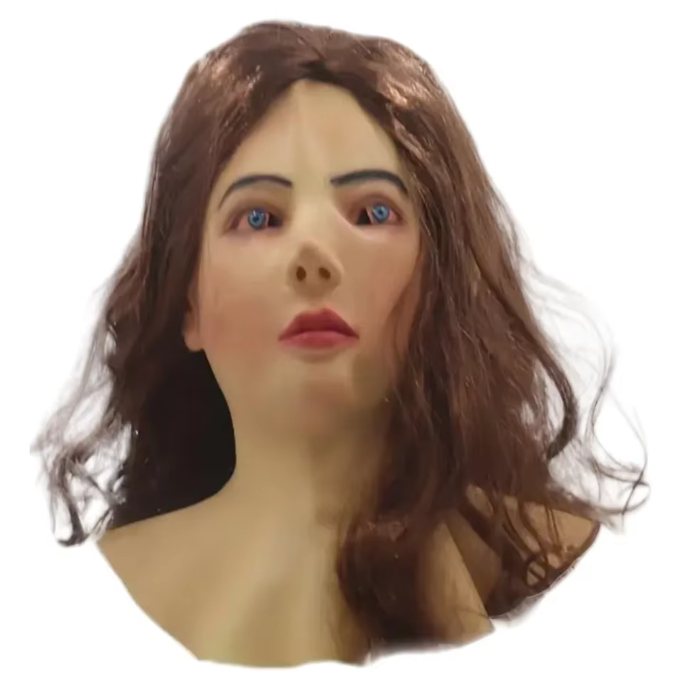Nouveau Masque de Femme Magnifique avec Perruque Longue