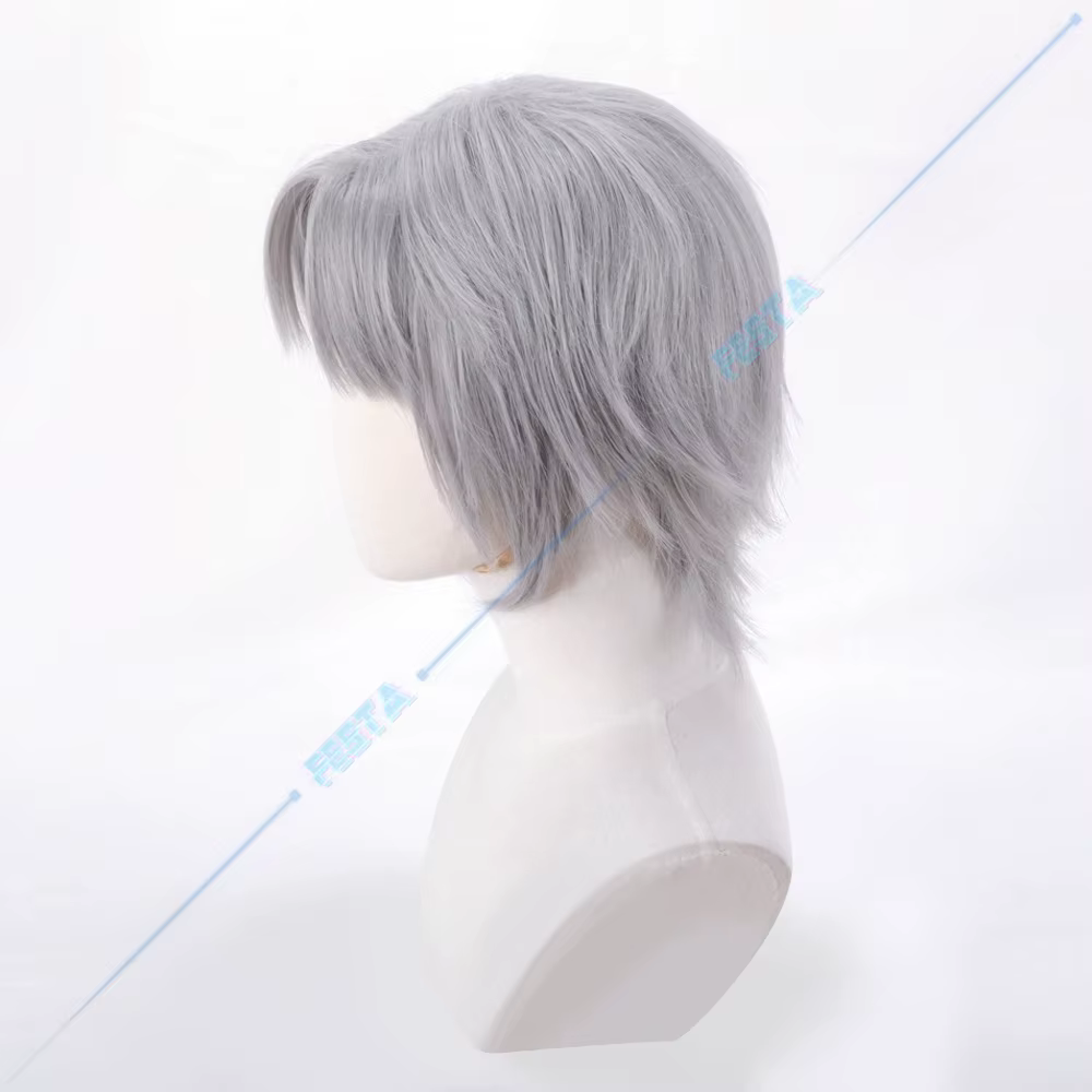 Perruque de Cosplay Anime Devil May Cry Dante, cheveux courts gris blanc clair pour hommes et femmes, jeu de rôle, accessoire de carnaval pour fête d'halloween
