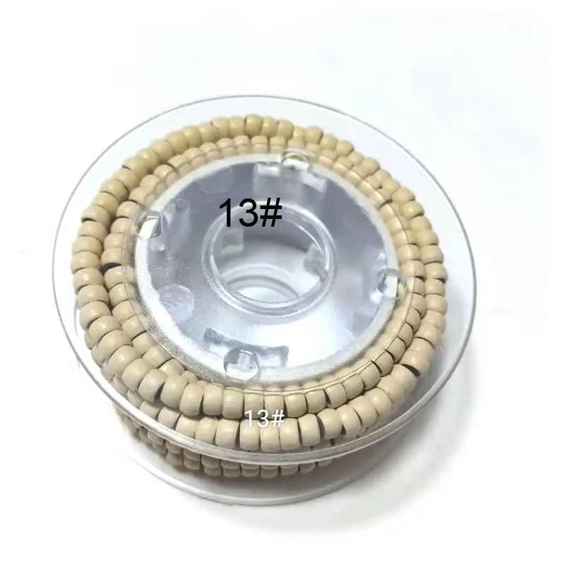 500 pièces Extension de cheveux préchargés Nano anneaux perles doublées de Silicone 4.0x2.0x2.5mm taille