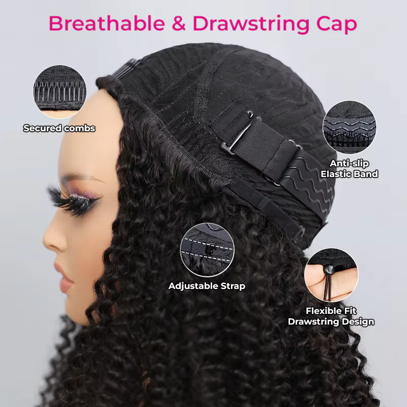 Perruques sans colle 300% en cheveux humains