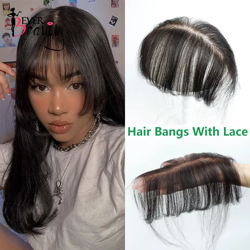 Frange de cheveux humains coupe émoussée