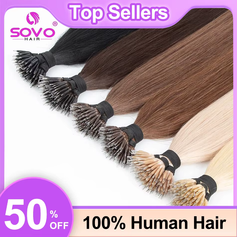 Extensions de cheveux naturels blonds 100 mèches