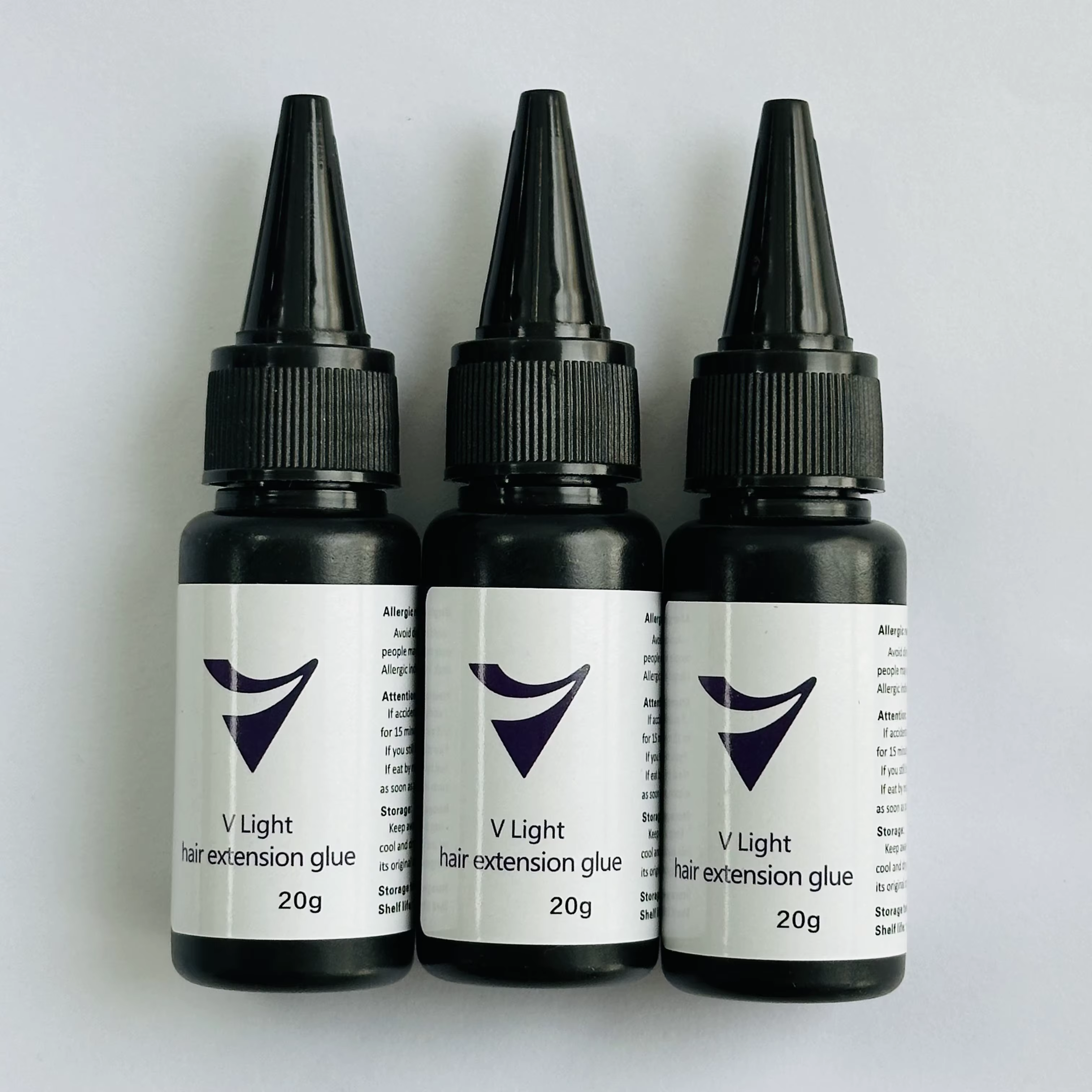 Colle d'extension de cheveux à lumière UV avec dissolvant 20g