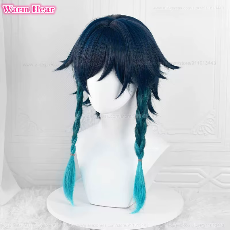 Venti Cosplay Perruque avec Bonnet pour Femme