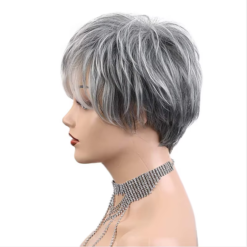 HAIRJOY cheveux synthétiques courts bouclés coupe lutin perruques pour femmes jolies
