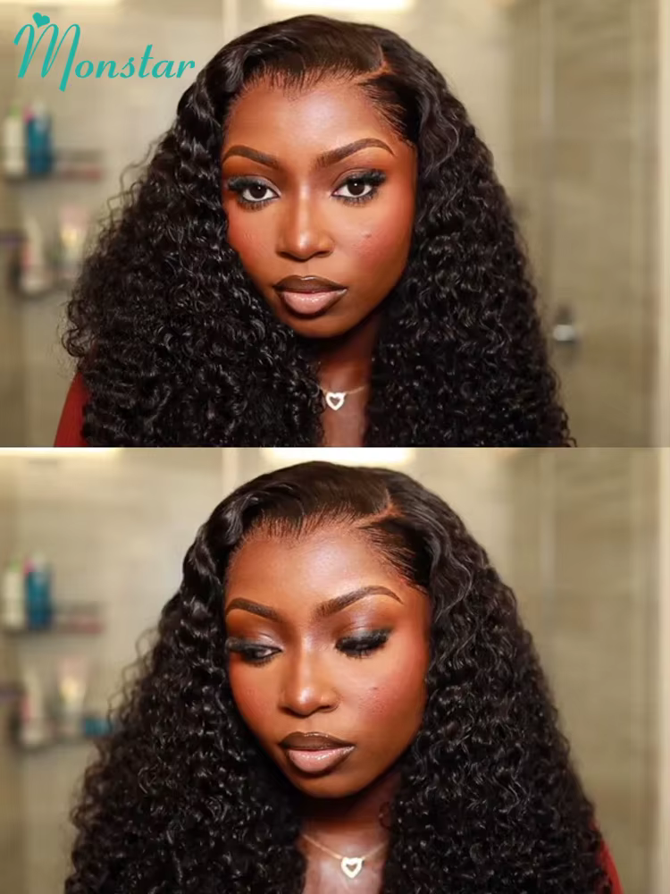 M délié Invisible 13x4 HD pleine dentelle frontale perruque de cheveux humains impeccable Lagos
