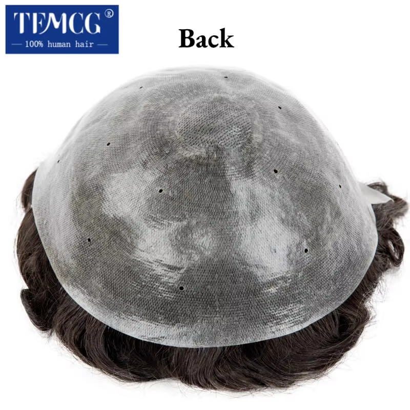 Perruque toupet capillaire 100% naturelle pour homme