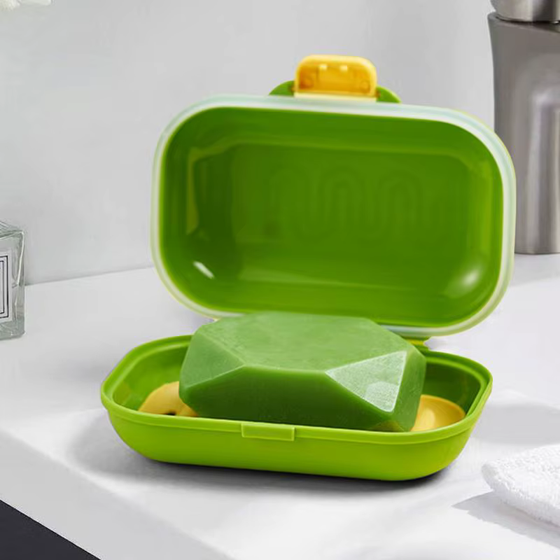 Porte-savon auto-drainant avec égouttoir pour douche et salle de bain, distributeur de savon sans désordre, support de rangement pour savon, conteneur de voyage pour la maison