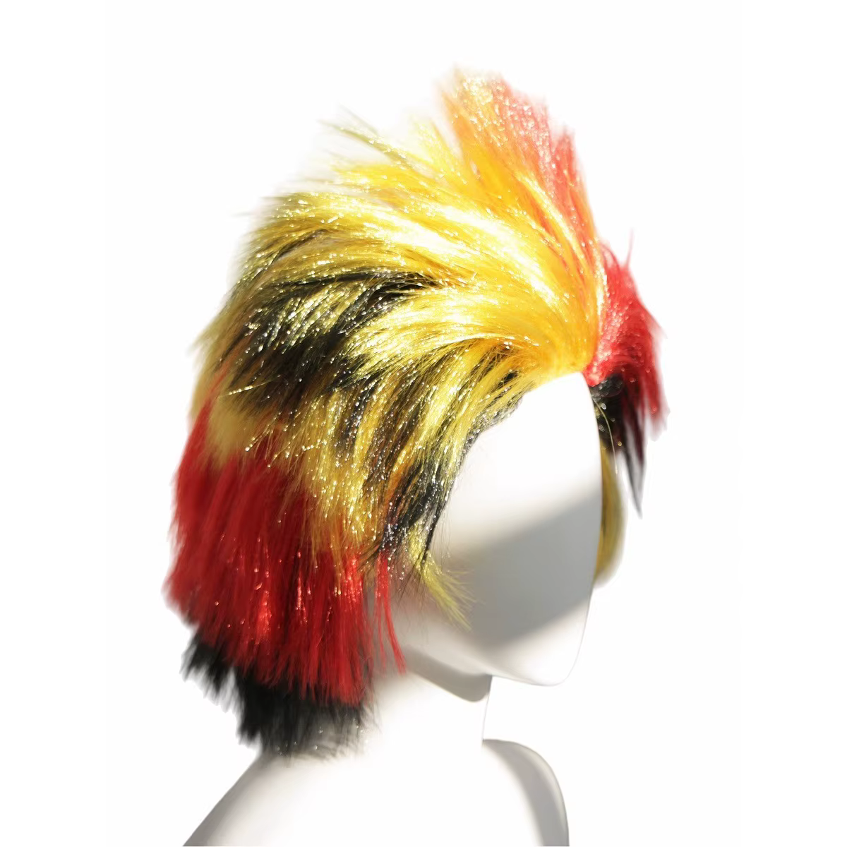 Perruque Mohawk aux couleurs du drapeau allemand