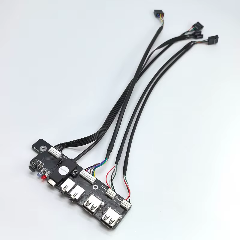 Transfert de données ITX Mini ordinateur Kit de câble d'extension avec 9 broches USB 3.0 TYPE-C connecteur 3.5mm Wild audio HDD interrupteur rette