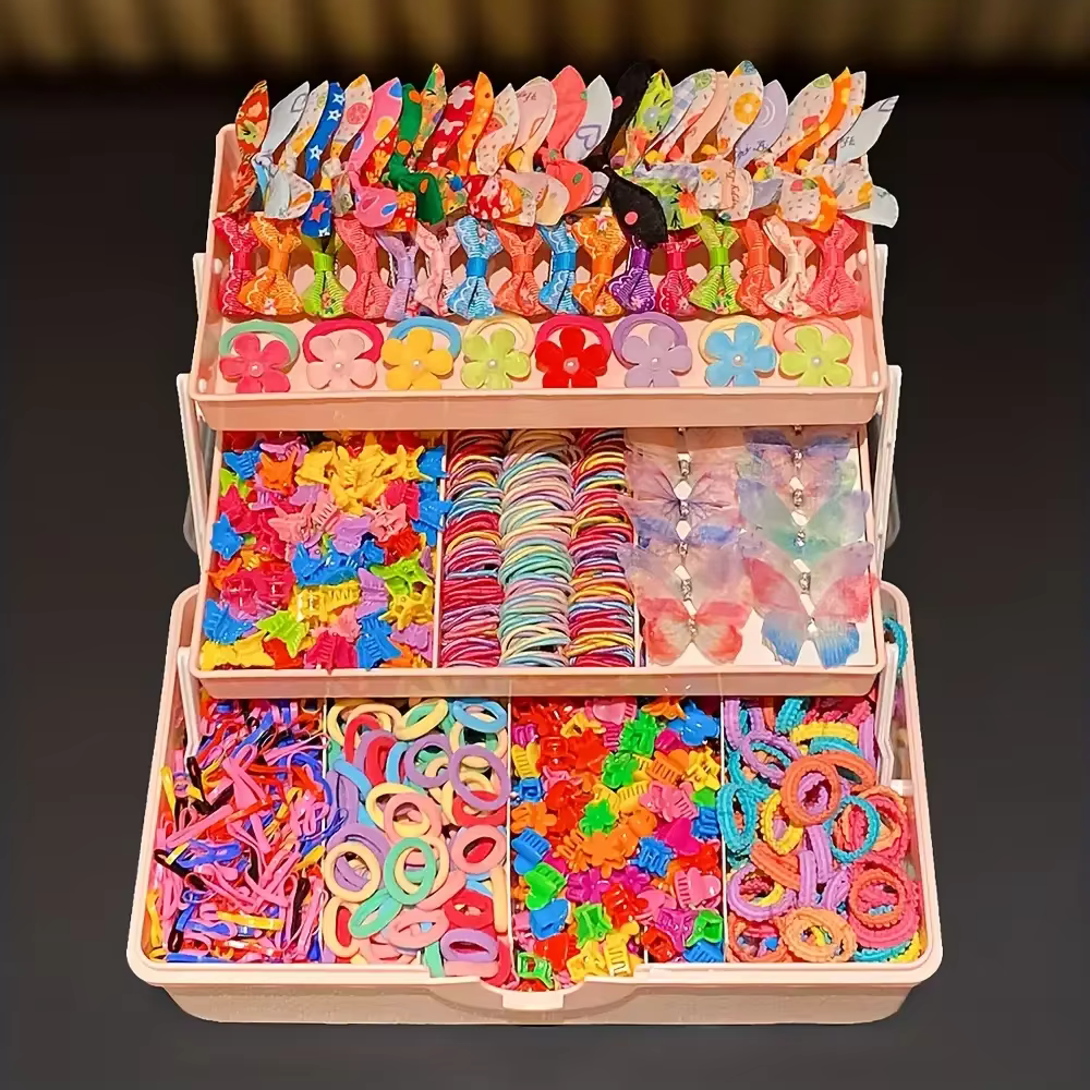 555 pièces/ensemble, pinces à cheveux papillon colorées pour filles