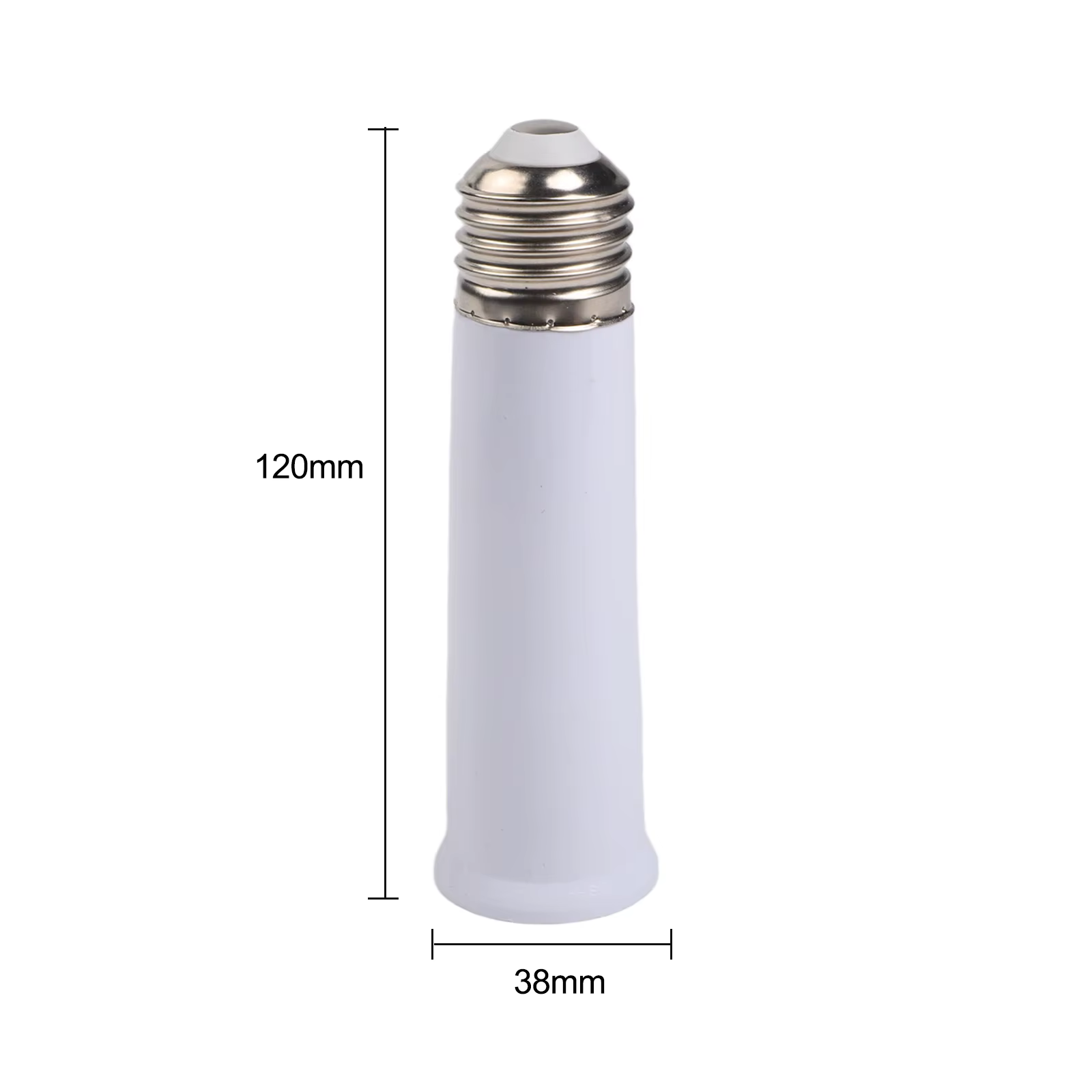 Adaptateur d'extension de douille E27 pour appareils d'éclairage à base de vis E27, y compris les luminaires suspendus et les luminaires encastrés