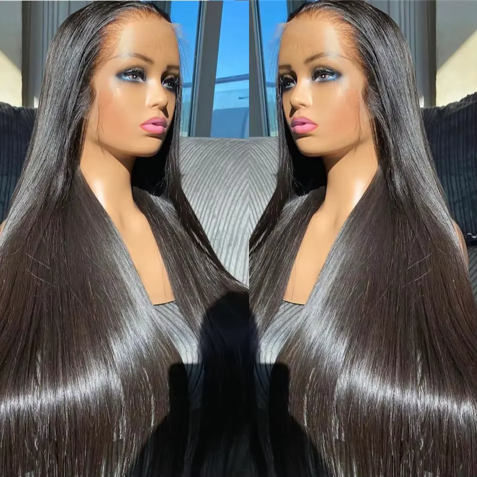 Perruque Lace Frontal Wig synthétique lisse et douce