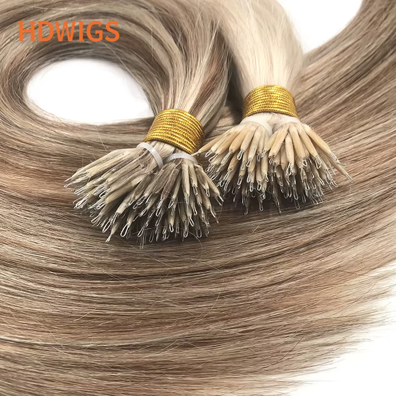 Nanoring Extension de cheveux droite haute qualité Extensions