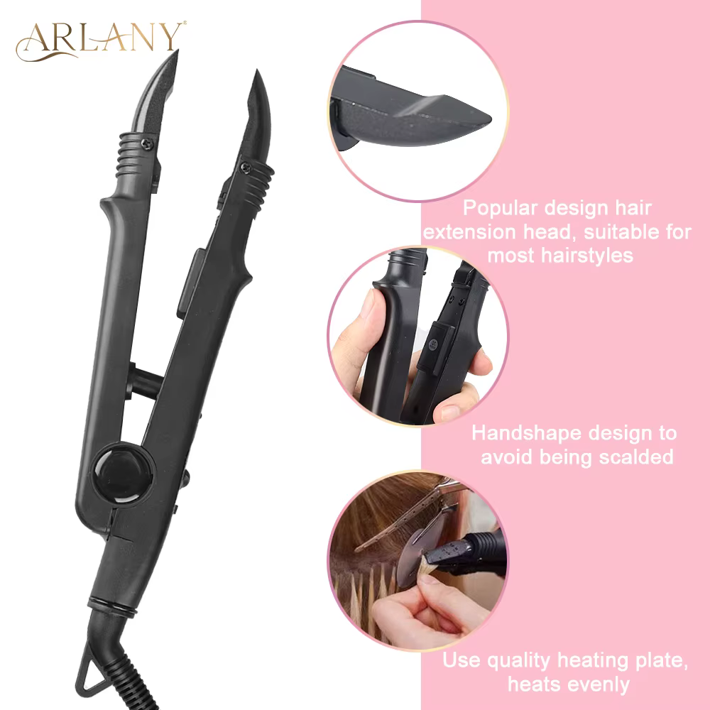 ARLANY Kit de fer à extensions de cheveux Fusion à température réglable