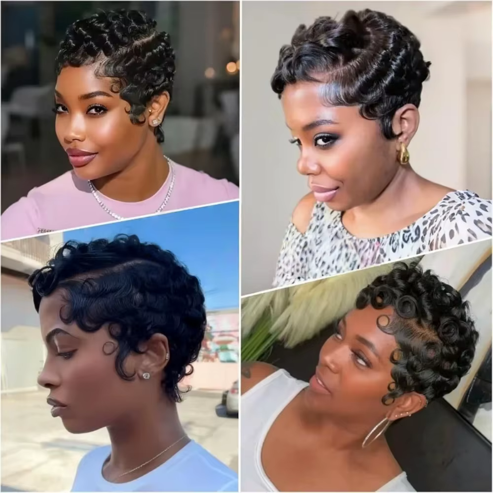 Perruque Lace Front Wig naturelle bouclée