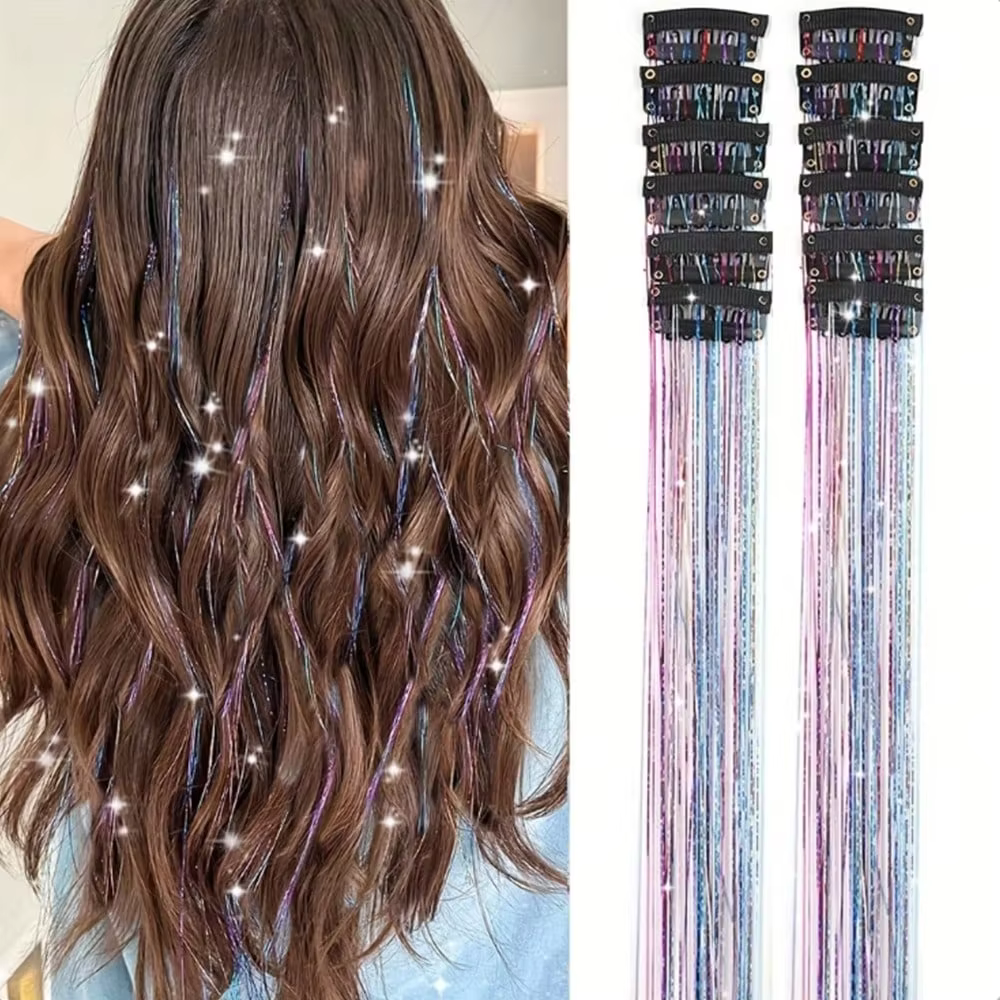 Extensions de cheveux synthétiques à clipser