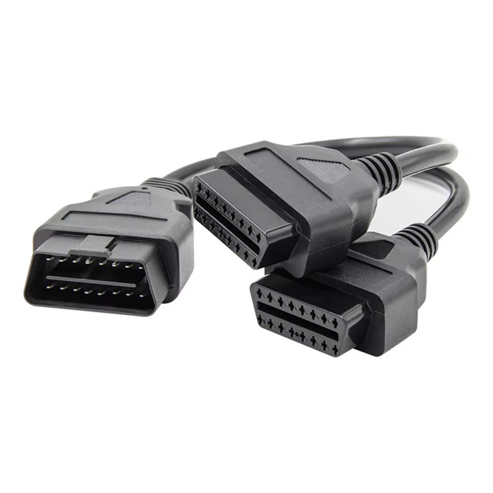 Obd2 1 à 2 câble d'extension obd2 séparateur 16 broches répartiteur OBDII voiture 16 broches OBDII mâle à double femelle séparateur en Y répartiteur obd