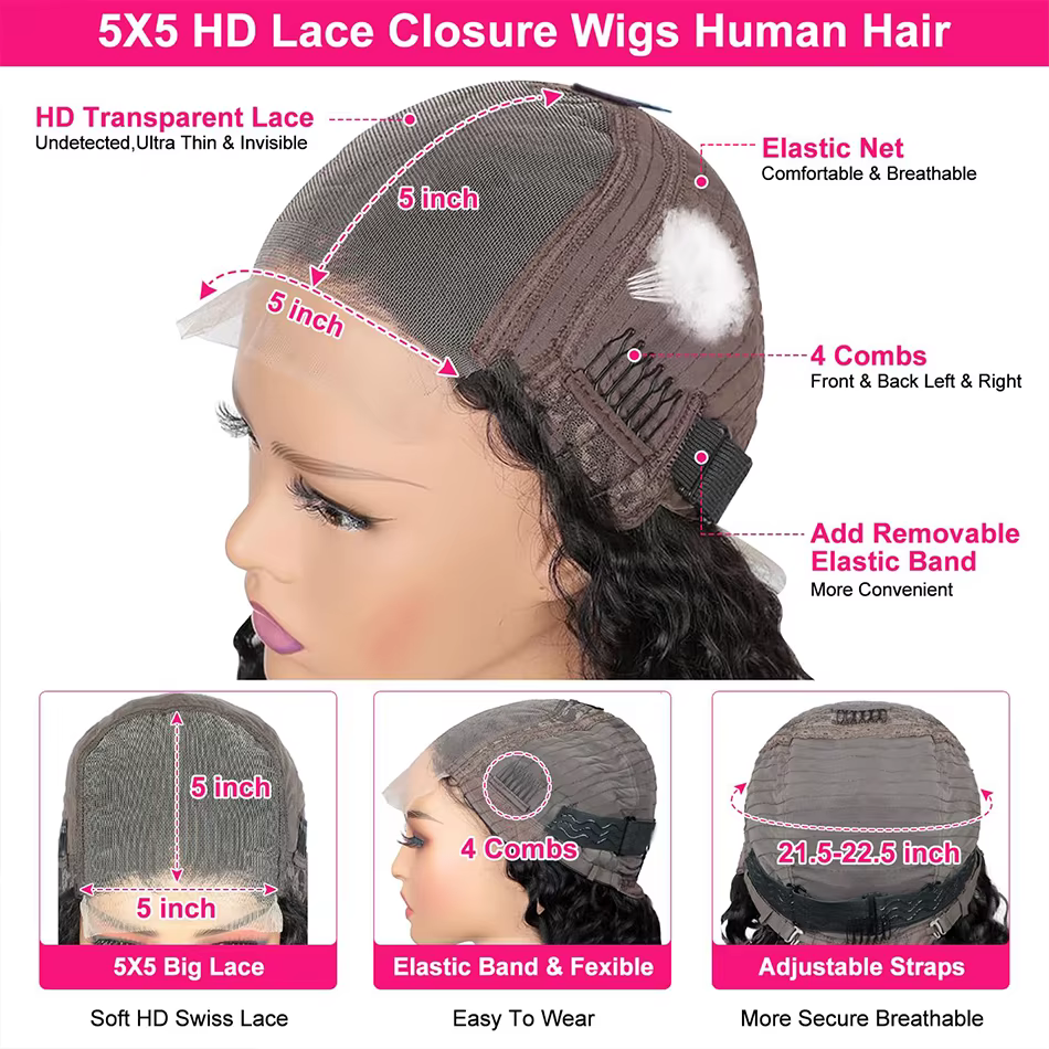 100% Double dessiné cheveux birmans bouclés sans colle dentelle fermeture perruques 250 densité rebondissant