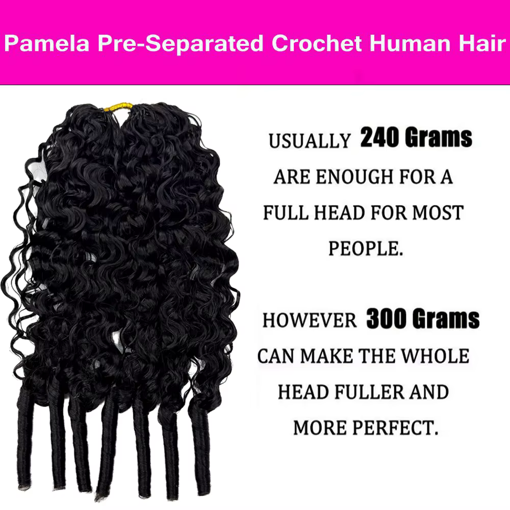 Extensions de cheveux humains au crochet effet plume