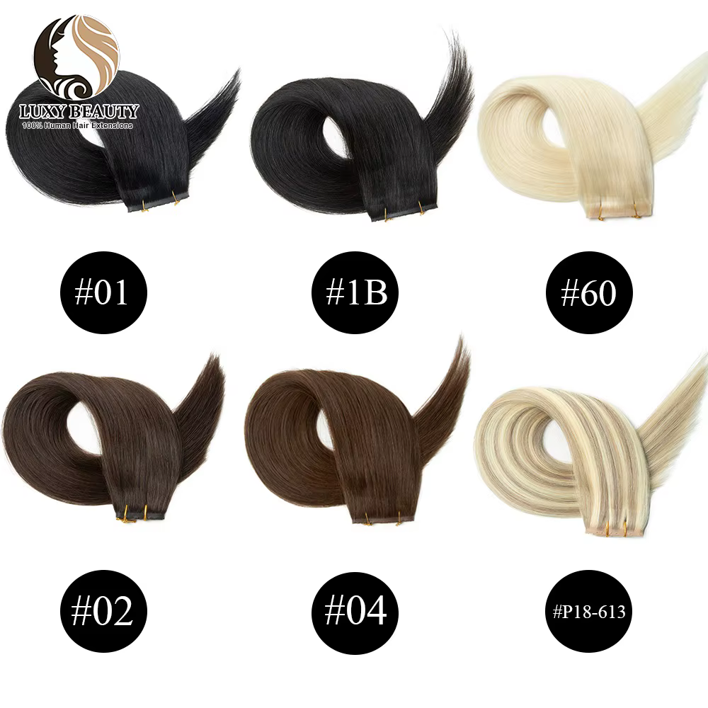 Extensions de cheveux humains à trame perforée Brown Butterfly Hole Weft