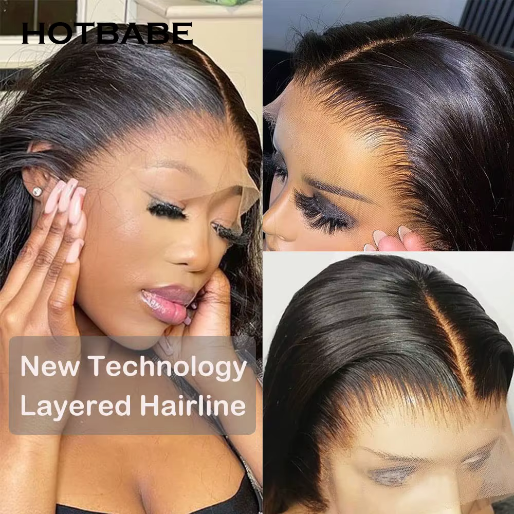 Perruque Lace Front Wig sans colle naturelle brésilienne