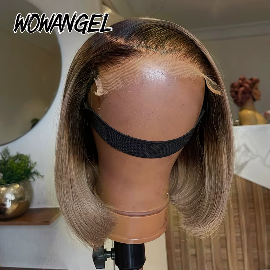 Perruque Bob Lace Closure Wig naturelle lisse