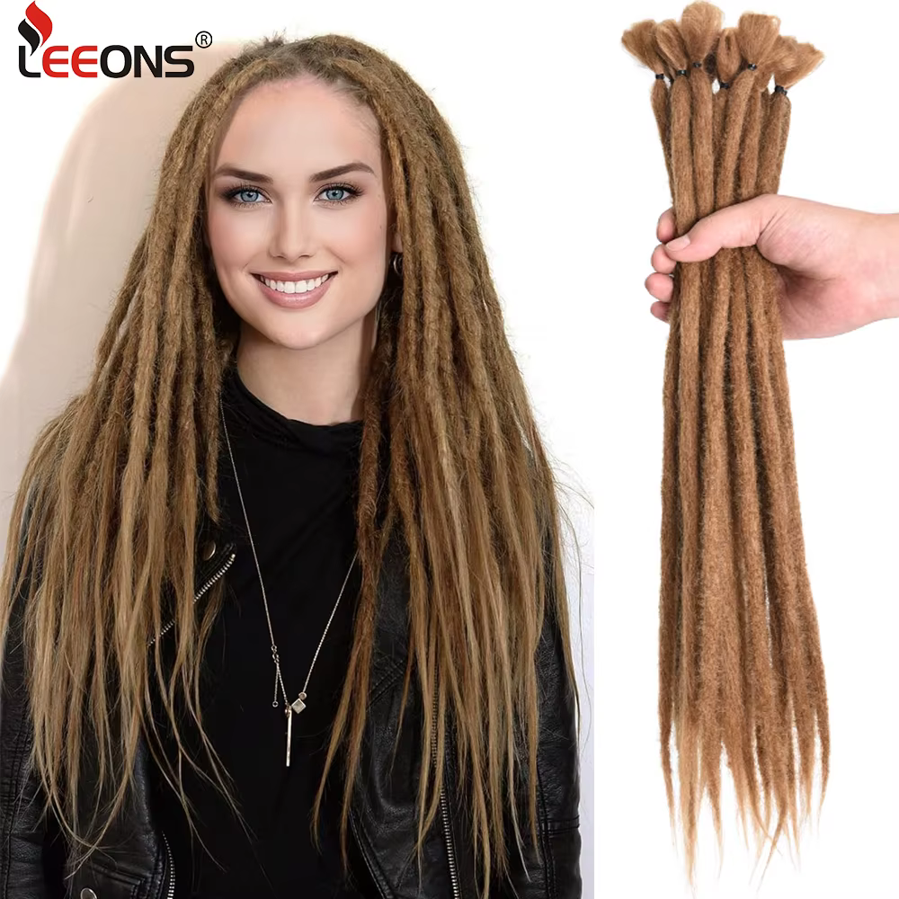Extensions de dreadlocks synthétiques faites à la main pour femmes