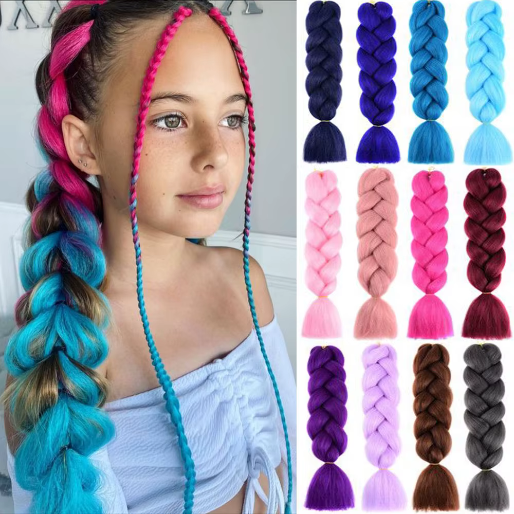 AZCalls EEN-Extensions de Tresses Synthétiques Afro Ombrées