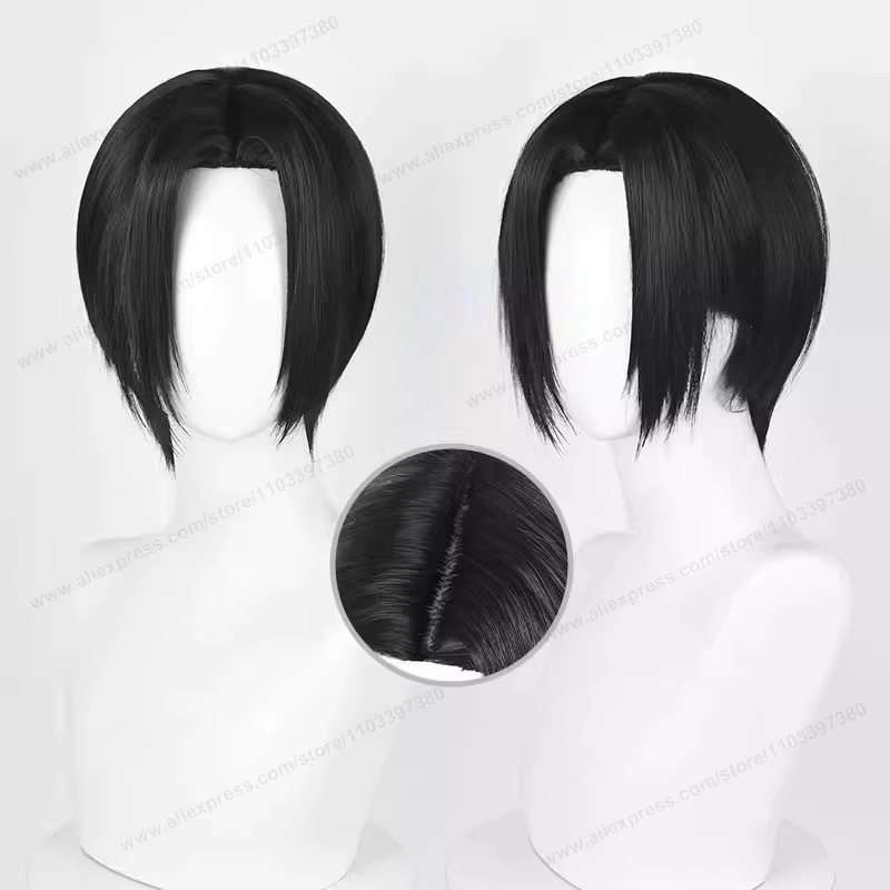 Perruque de cosplay Anime Oosaki Nana, 28 cm, cheveux noirs courts, résistants à la chaleur, synthétiques, pour Halloween