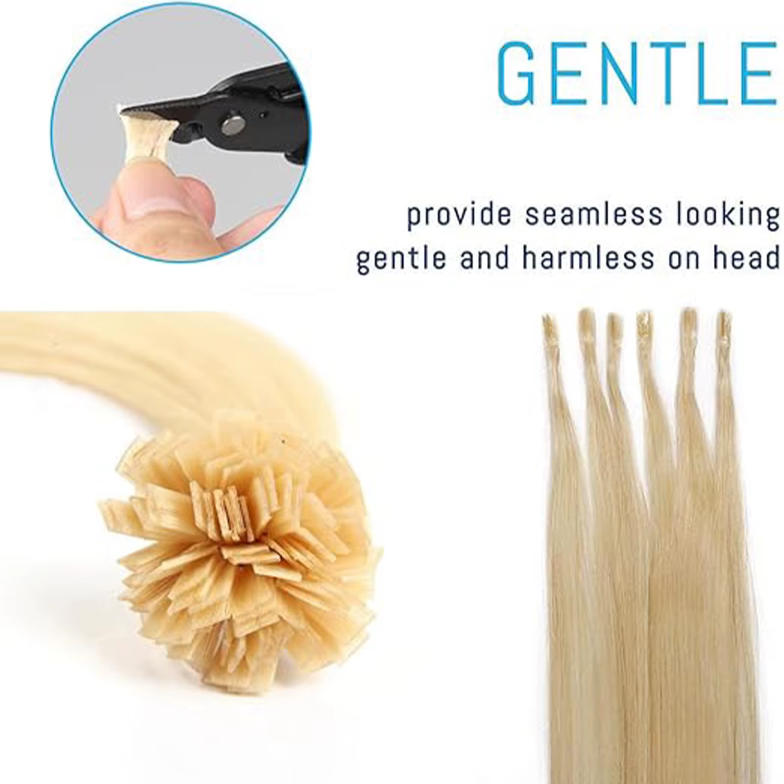 Pince à couper les extensions de cheveux en kératine, outil professionnel de coupe de mèches, pince de coiffure en acier inoxydable
