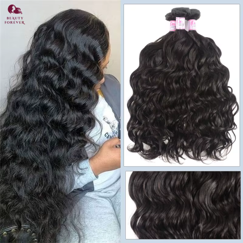 Beautyforever péruvien vague naturelle cheveux humains tisse 2/3 paquets Grade 12A