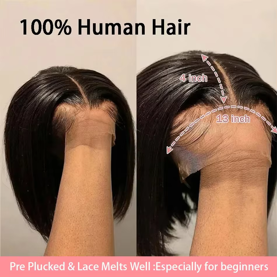 Perruque Bob en cheveux humains