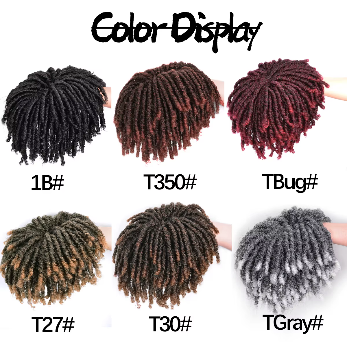 Perruques synthétiques courtes Dreadlock à Clips