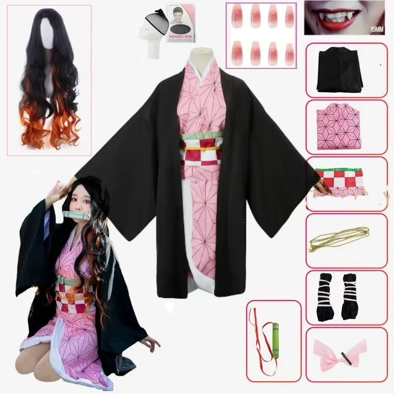 Nezuko Cosplay Anime démon tueur Kimetsu No Yaiba
