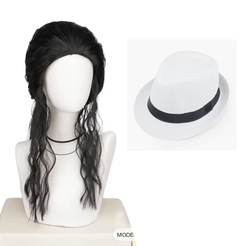 Perruque ou lunettes de cosplay Michael Jackson